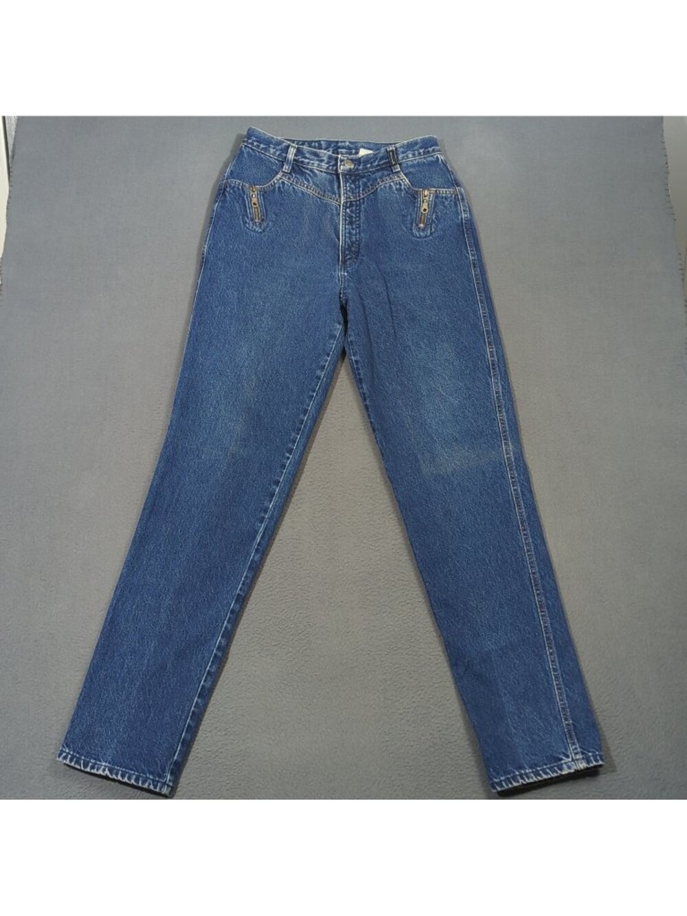 Rockies Vtg Jeans Women's Fits 28x33 Blue Bareback Zip Pockets Western Cowgirl